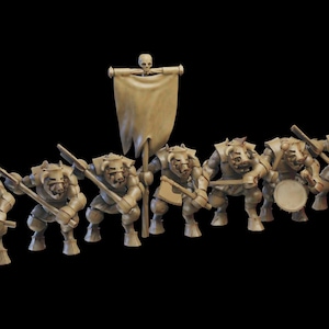 Bestigor with Great Axes x8 Ilhadiel Chaos Beastmen