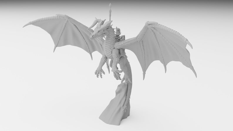 Dark Elf Black Dragon and Rider Ilhadiel - Etsy