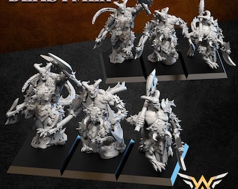 Miniaturas de Bestia Ogro Ángel Blanco