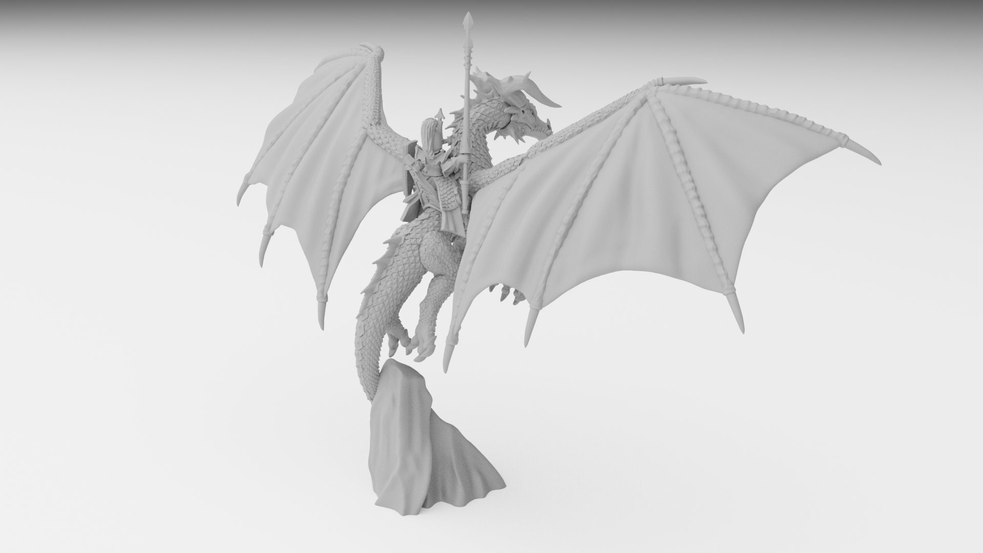 Dark Elf Black Dragon and Rider Ilhadiel - Etsy