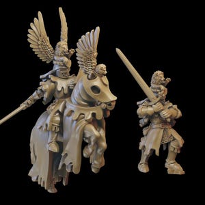 Bretonnian Paladin 2 mounted and 1 on foot with BsB option Ilhadiel