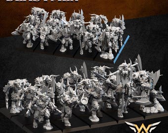 Miniaturas de guerrero bestia pesada de los Ángeles Blancos