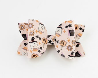 Pink Ghost Hair Bow, Hair Bows, Bow, Pumpkin Bows, Orange Hair Bow, Halloween Bows, Toddler Bows, Baby Bows, Halloween Glitter, Bows, Nylon