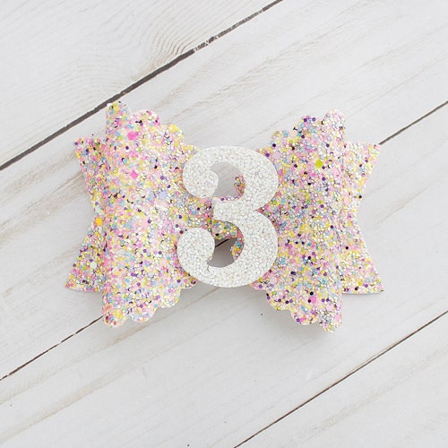 Birthday Glitter Bow, Hair Bows, Nylon Headband, Baby Bows, Baby Birthday, Birthday Girl, Toddler Hair Bows, Glitter Bows, Glitter Numbers