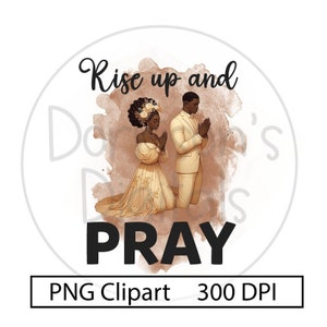Beten PNG Familie PNG Clipart Beten PNG Spirituelle Sublimation Schwarze Frau Clipart Ehe Sublimationsbecher Becher