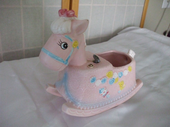 pink baby rocking horse
