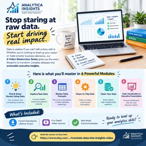 Data Analysis & Storytelling Video Course | Executive Insights Framework (Instant Download)