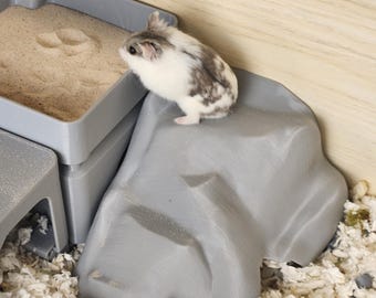 Rock Refuge Dwarf Hamster Hide – Nesting, Climbing, Burrowing, Hiding - Russian, Chinese, Roborovski