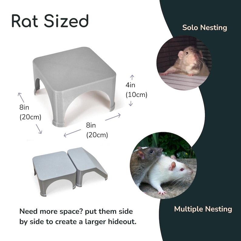 Stackable Rat Hide - Climbing, Nesting, Hiding for Your Rat's Habitat ...
