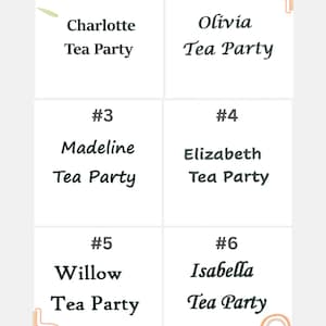 personalized tea set with your preferred font for girls birthday.