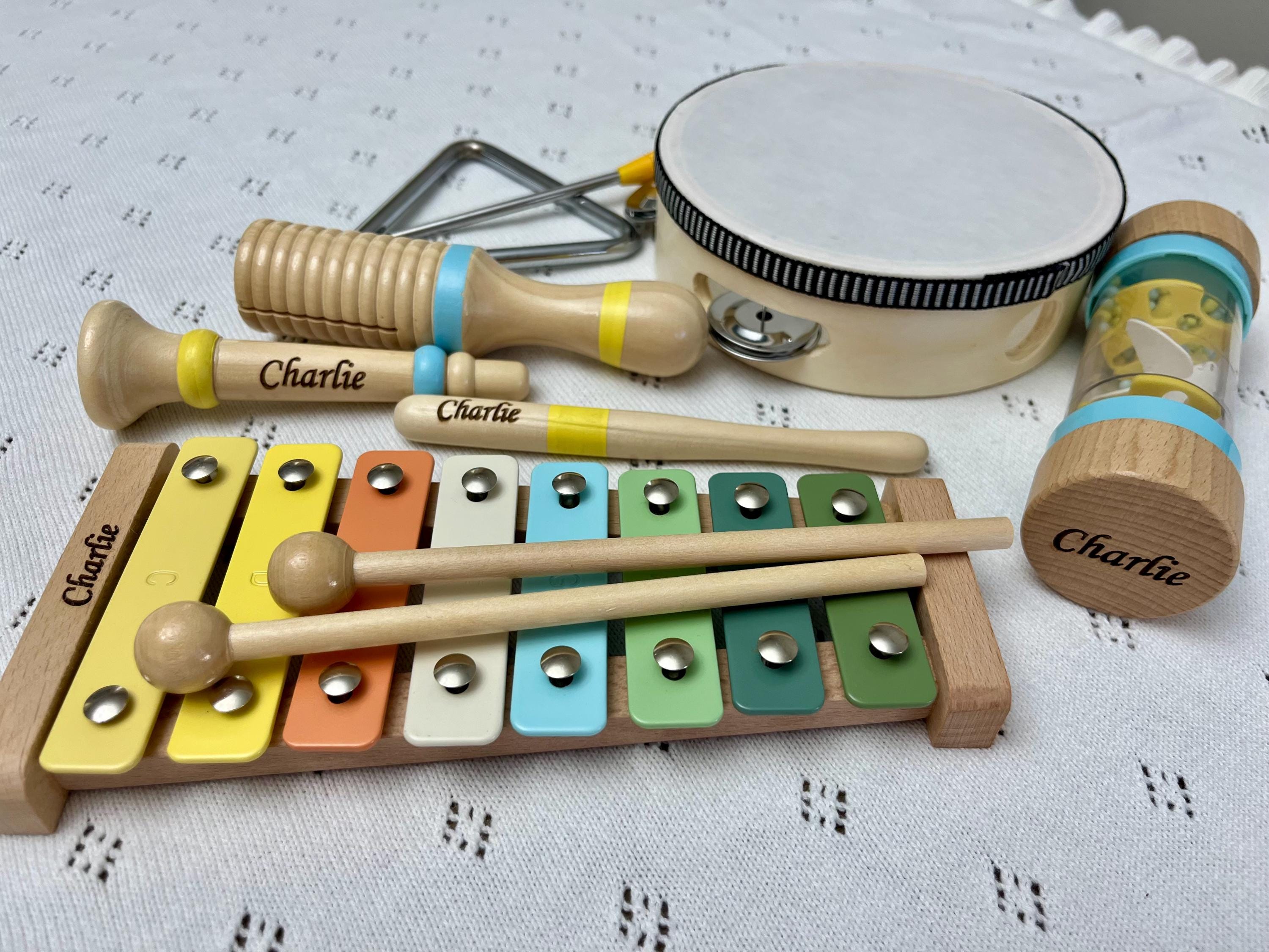 Kit De Tambour Musical Montessori En Bois Pour Filles De 1 à 3 Ans – Xylophone Et Percussions – Cadeau éducatif Anniversaire
