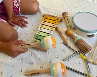 Montessori Music Toy Gift Set For Baby Sensory Toy Musical Instruments Kids Musical Toys For Toddler Instrument Baby Toys Wood Personalized