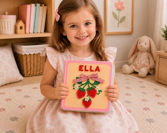 Personalized Quiet Soft Book for Toddlers Montessori Busy Book Felt Activity Book First Birthday Gift Travel Toy Customized Learning toy