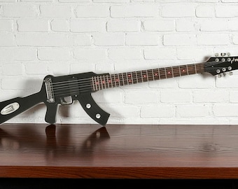Haze Gun LED Textured Gun Electric Guitar - Satin Black