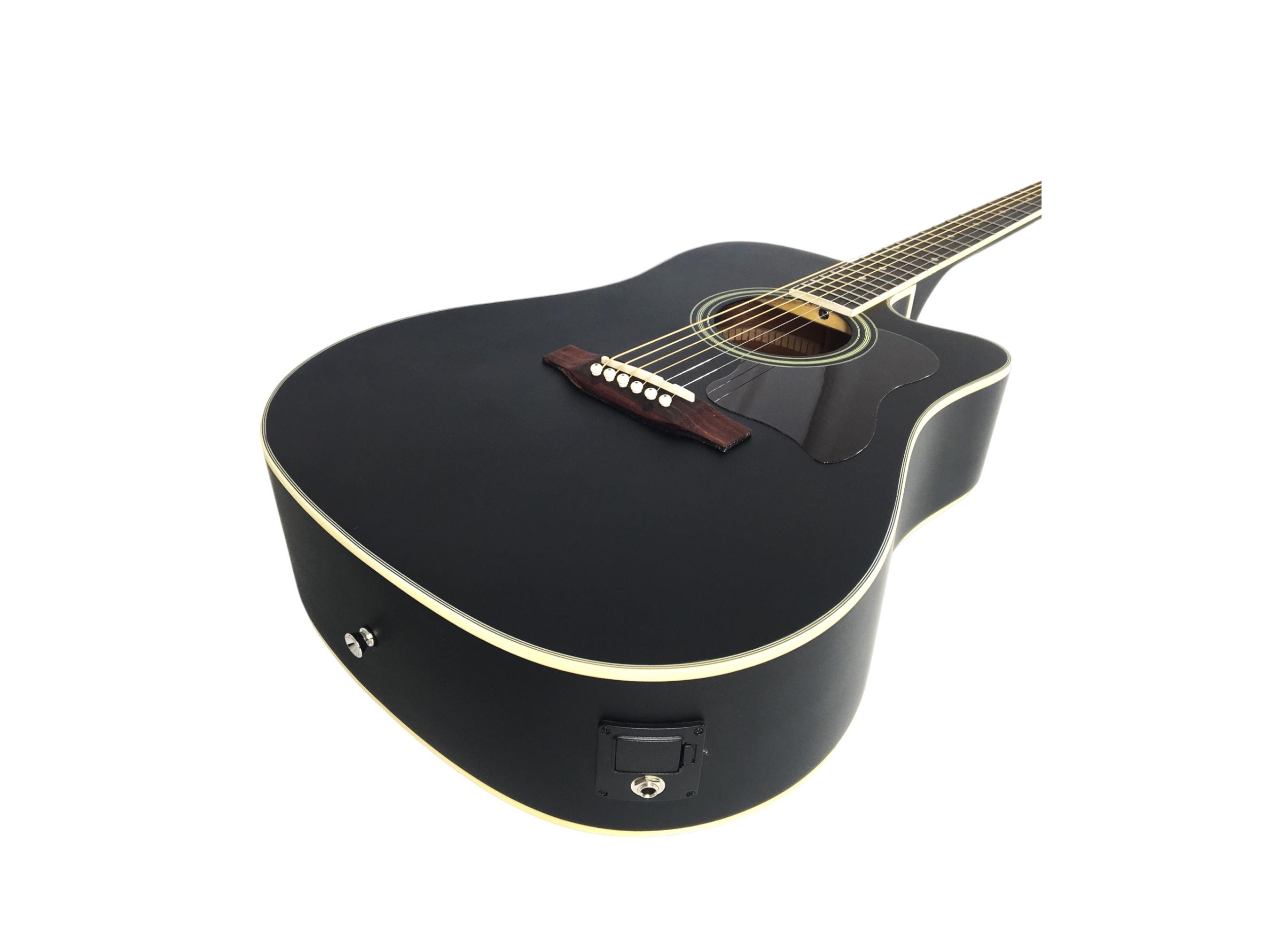 ブラックスプルーストップドレッドノートアコースティックギター