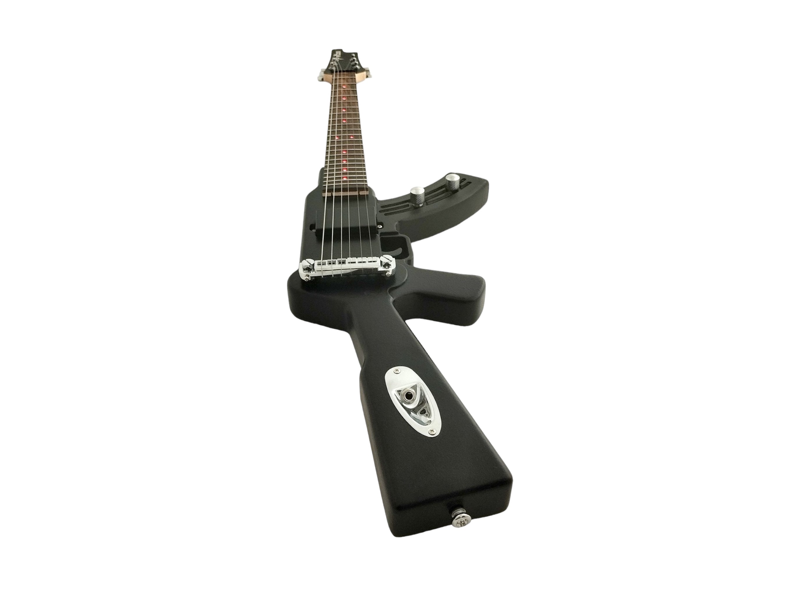 Haze Gun LED Textured Gun Electric Guitar - Satin Black