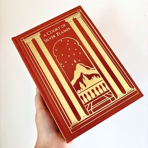 A Court of Silver Flames Sprayed Edges Rebound Book | ACOSF Handmade Foil Hardcover Rebinding | ACOTAR Special Edition