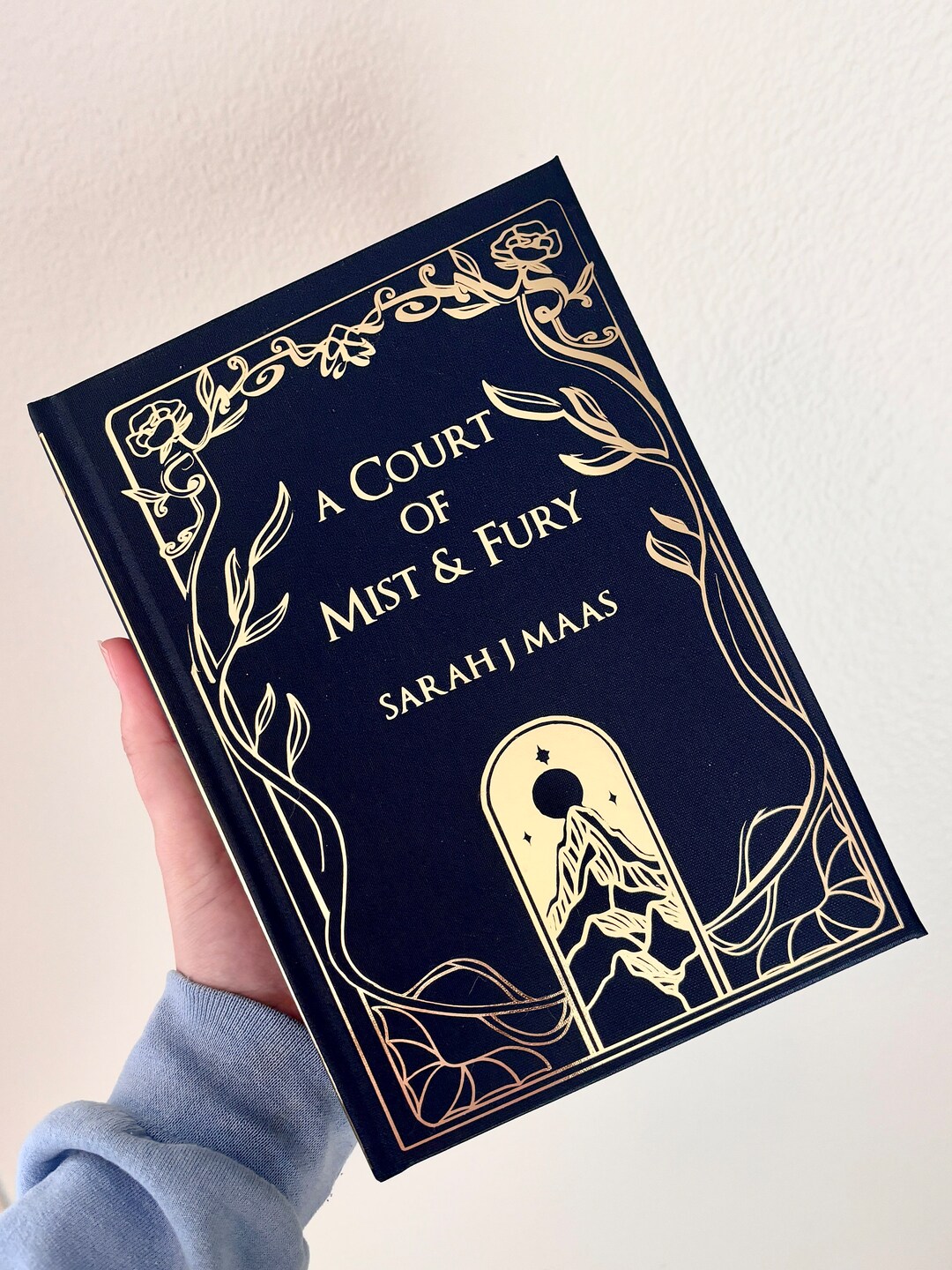 A Court of Mist and Fury Rebound Book Handmade Foil Hardcover Rebinding ACOTAR Special