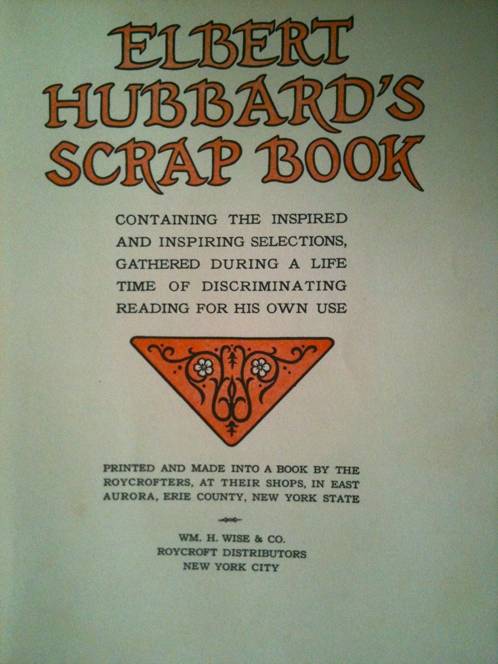 1923 antique book Elbert Hubbard's Scrapbook The | Etsy