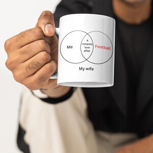 Football love affair mug! The perfect gift for your friend that loves football more than their wife! Ideal gift for friends and family.