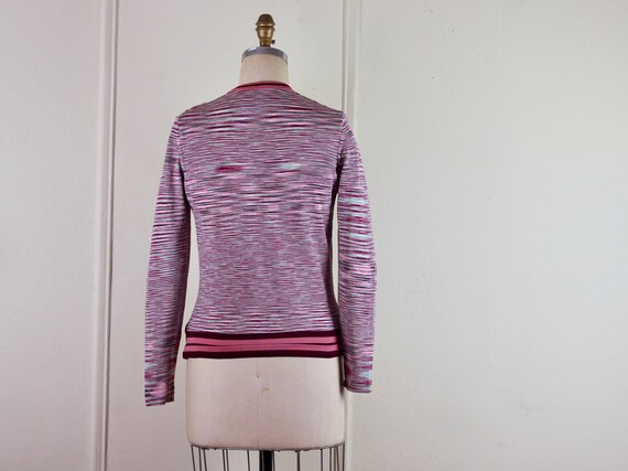 70s striations, vintage pink + maroon + sky blue … - image 6