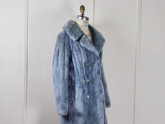 the blue mink, 1960s midi length pea coat -  vint… - image 7