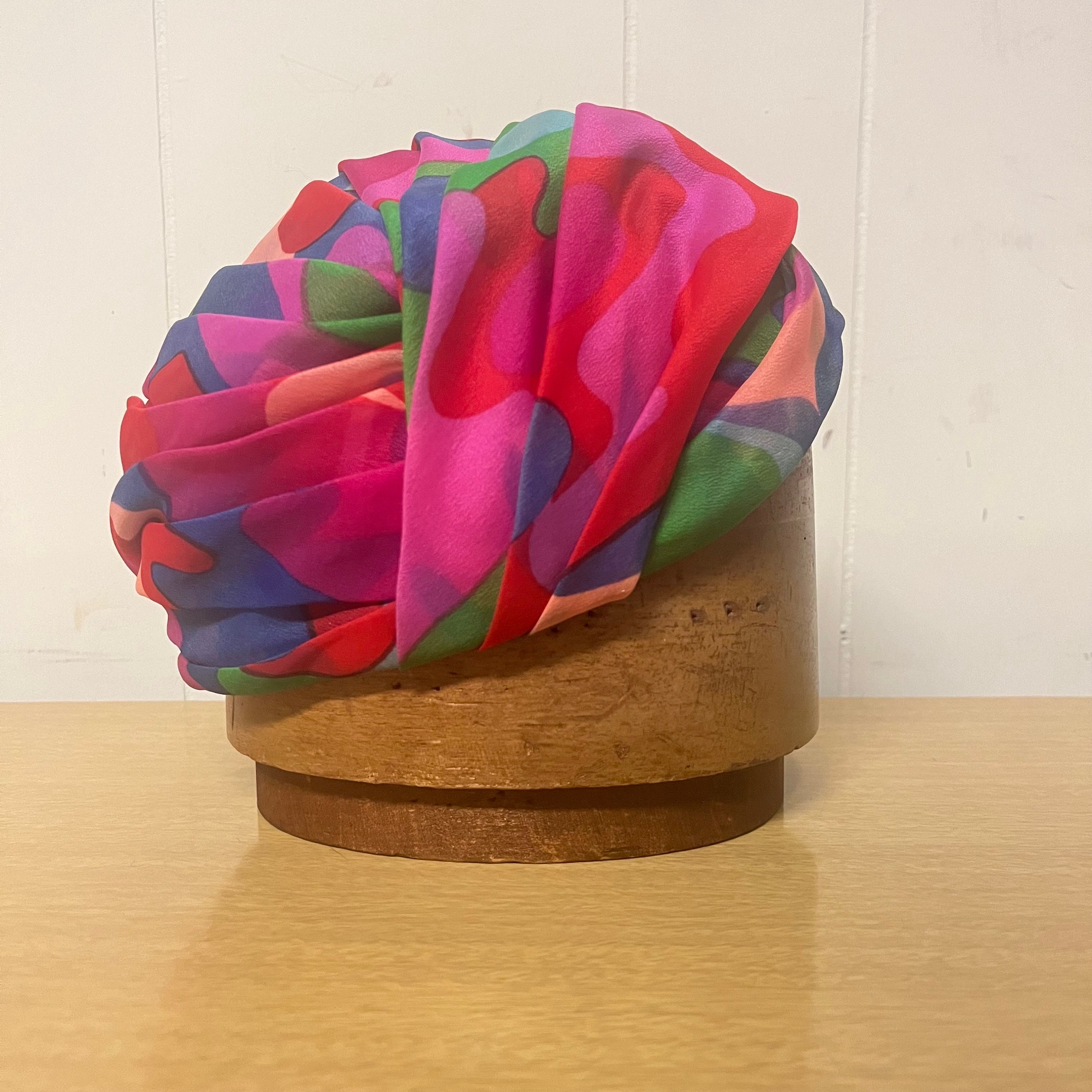 Watercolor, 1960s Turban Style Hat - Gwenn Pennington, Union  display picture 2