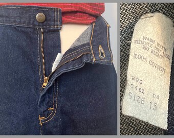 Landlubber - 1970s Dark Wash High-waisted, Hip-hugger Jeans