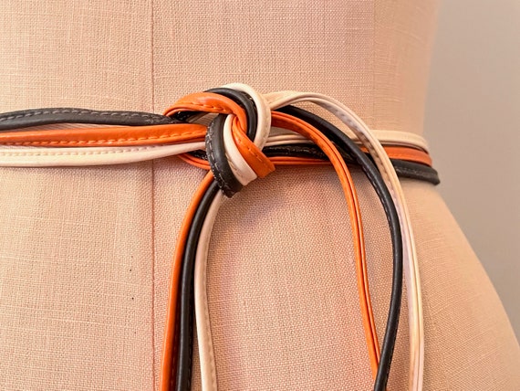 1960s Tie 'Round Belts - set of 3 leather string … - image 3