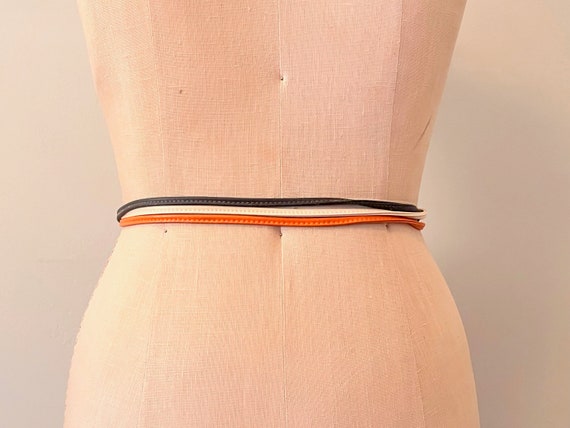 1960s Tie 'Round Belts - set of 3 leather string … - image 6