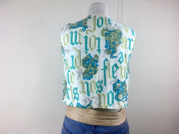 french chic - 1950s Cropped Floral Tent Top, vint… - image 7