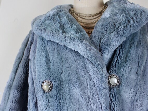 the blue mink, 1960s midi length pea coat -  vint… - image 3