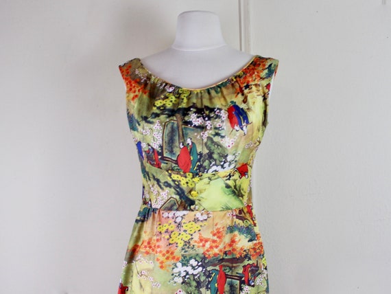 the Japanese Garden Dress, vintage 1970s Waltah C… - image 1