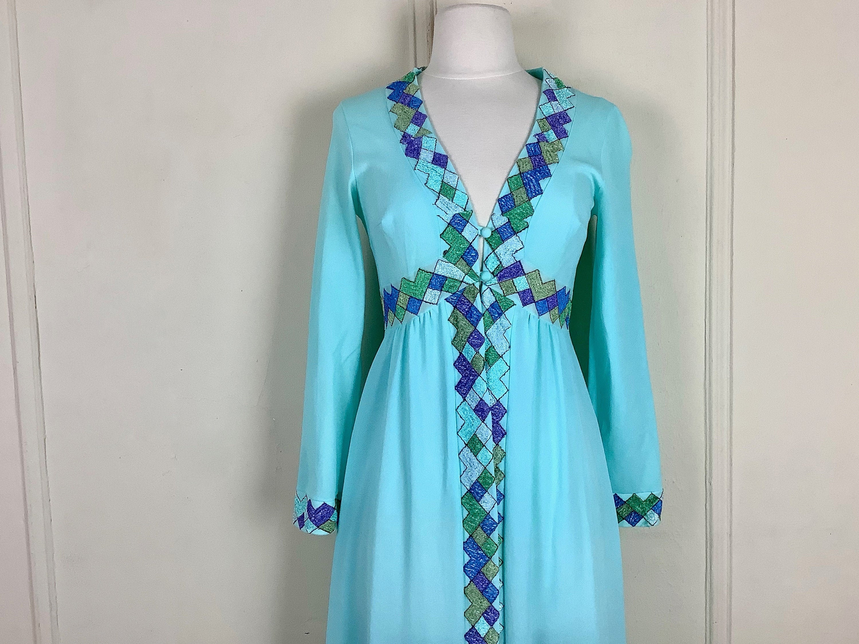 Robe Emilio Pucci Multicolore Bleue - Taille XS - Occasion Très Bon état
