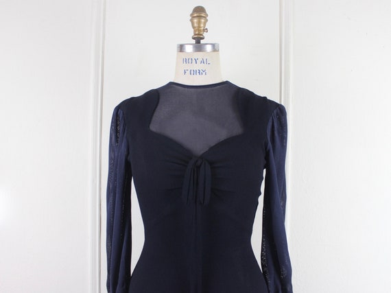 The Dark Vixen, Vintage 1950s Black Bombshell Party Dress With Illusion  Neckline + Buttons up the Back - Andree Gay - Size Small to Medium - Etsy