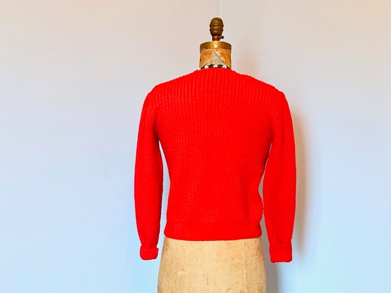 1950s AUSTRIAN FOLK cardigan - vintage WOOL butto… - image 10