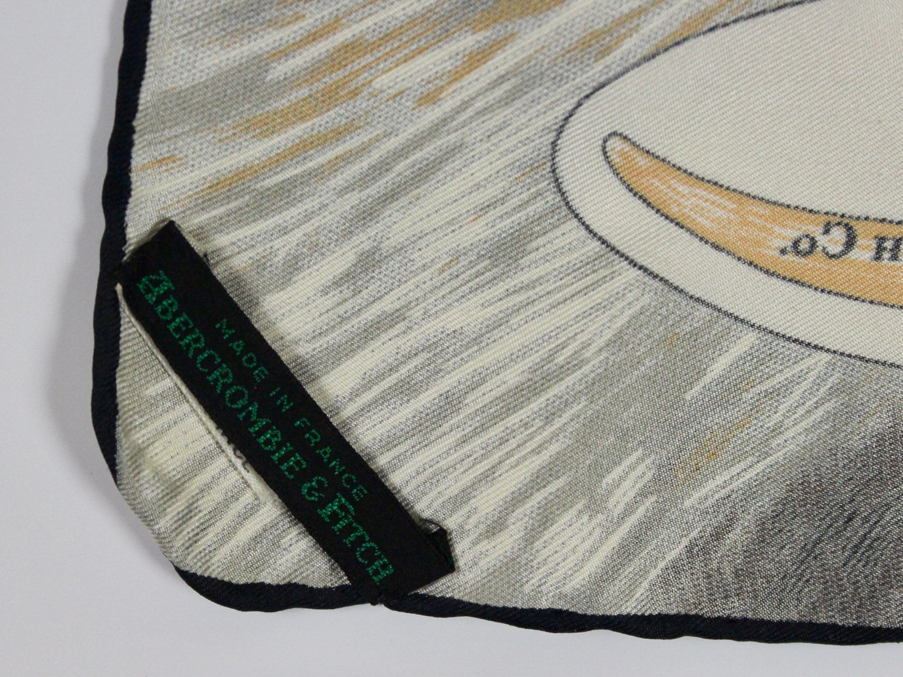 1980s Abercrombie & Fitch Oversized Silk Square Scarf - Big