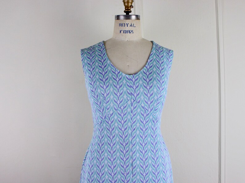 Dusty Lilac Sun Dress size small to medium vintage 1970s Mint Green