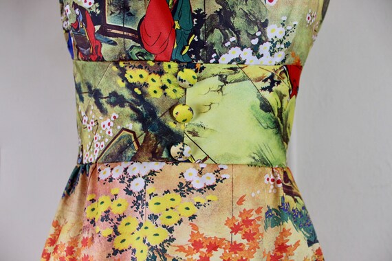the Japanese Garden Dress, vintage 1970s Waltah C… - image 3