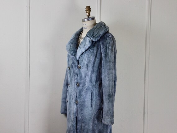 the blue mink, 1960s midi length pea coat -  vint… - image 4