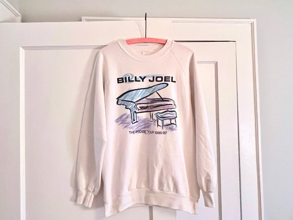 1980s BILLY JOEL Sweatshirt the Bridge Tour 1986 87 Piano Man Concert Tee T shirt Jumper Pullover Vintage Size XL Extra Large Etsy Ireland