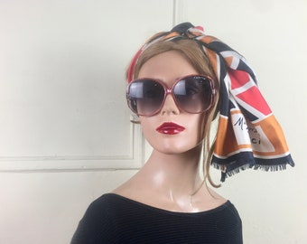 Foulard Vintage En Soie Mademoiselle Ricci Paris - Multicouleur - Occasion Bon état