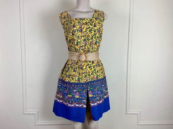 vintage 1960s Cotton Romper by MR WINN - yellow, b