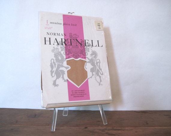 vintage pair of nylon stockings NORMAN HARTNELL, c