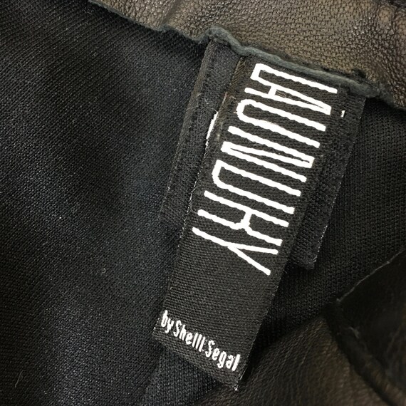 1990s Black Leather pants - LOW RISE pants / jean… - image 5