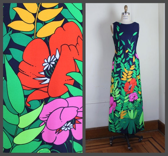 bright floral maxi dress