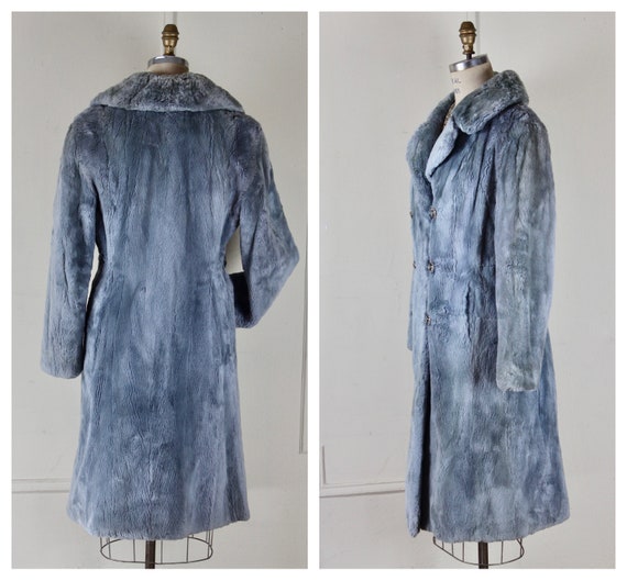 the blue mink, 1960s midi length pea coat -  vint… - image 5