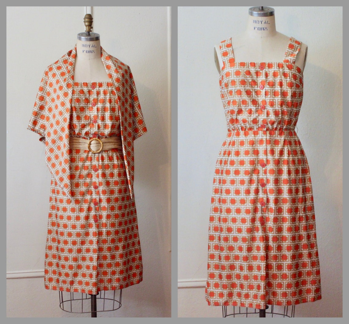 1970s lattice halter dress