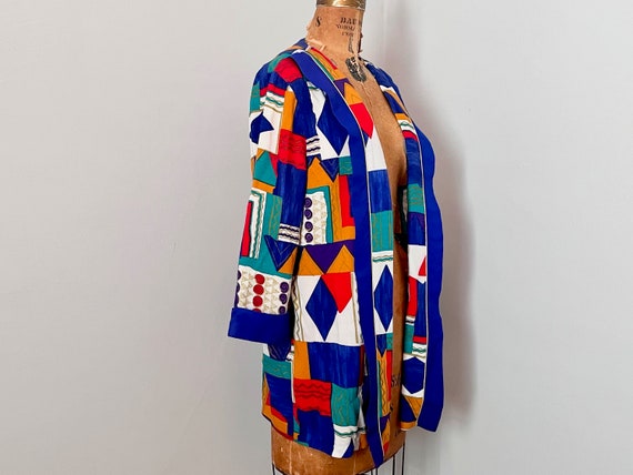 1980-90s LOUD GEOMETRICS Oversized Blazer from Ul… - image 5