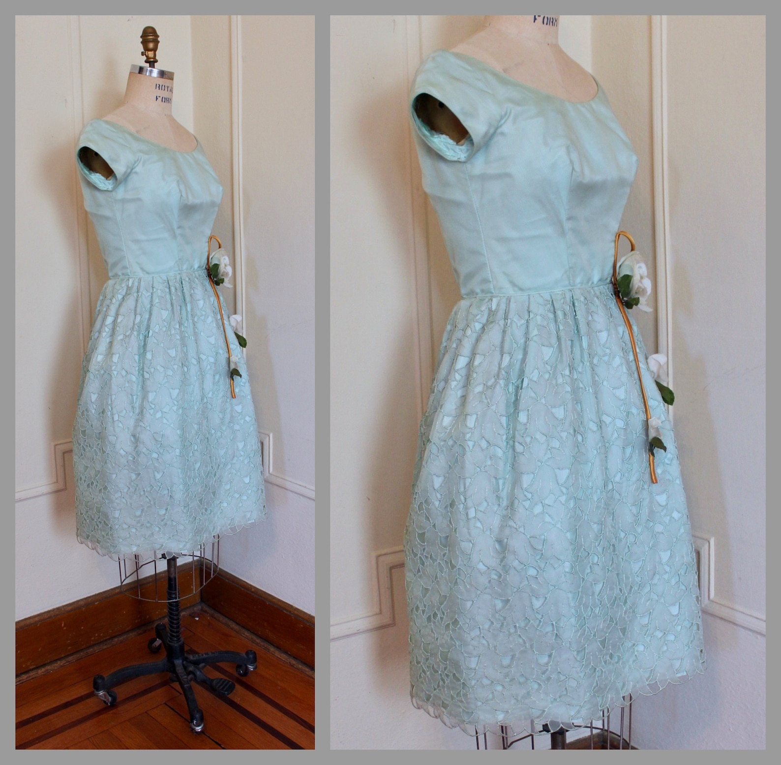 Robin's Egg 1950s Skirt